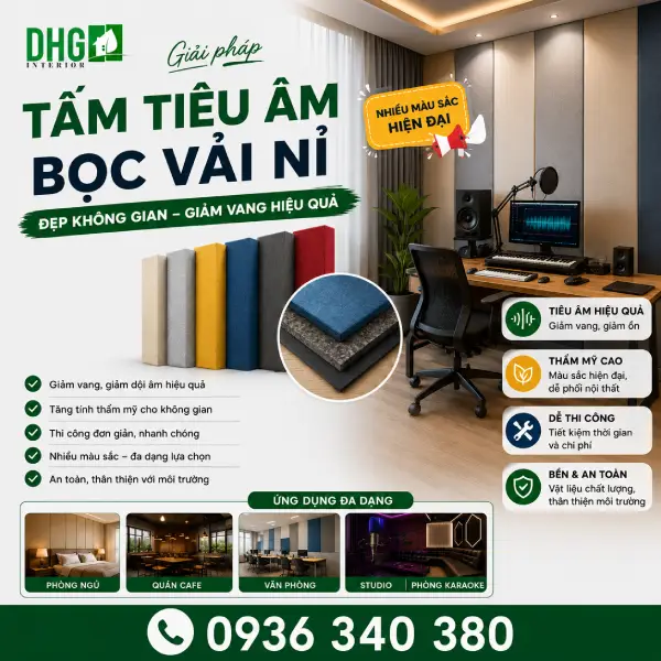 Tấm tiêu âm bọc nỉ