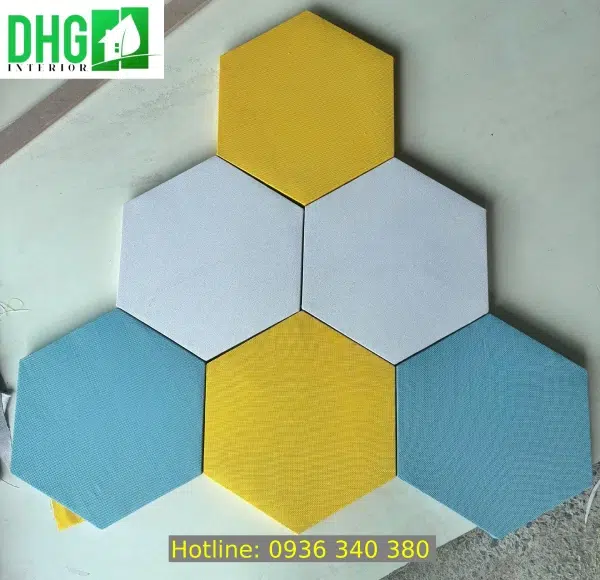 tấm tiêu âm bọc vải nỉ lục giác