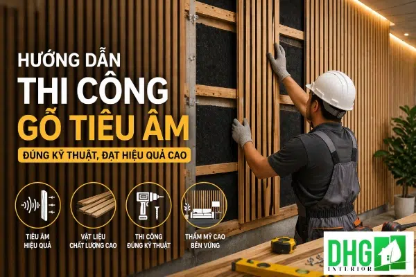 Hướng dẫn thi công gỗ tiêu âm
