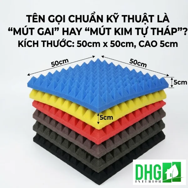 Tên gọi chuẩn kỹ thuật là mút gai hay mút kim tự tháp?