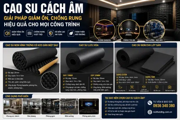 Cao Su Cách Âm – Giải Pháp Giảm Ồn, Chống Rung Hiệu Quả Cho Mọi Công Trình